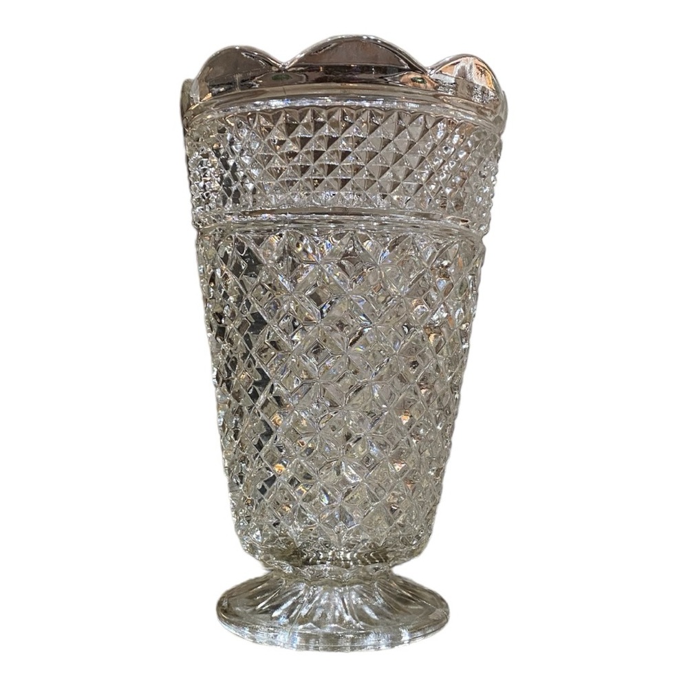 Vintage Anchor Hocking Wexford Clear Glass Vase